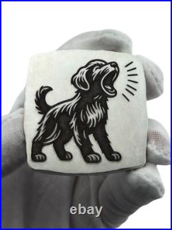 5 Troy Ounce 999 Fine Silver Puppy Dog Art Bar Adamo USA 5 Troy Ounce 999 Fine Silver Puppy Dog Art Bar Adamo USA