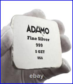 5 Troy Ounce 999 Fine Silver Puppy Dog Art Bar Adamo USA 5 Troy Ounce 999 Fine Silver Puppy Dog Art Bar Adamo USA