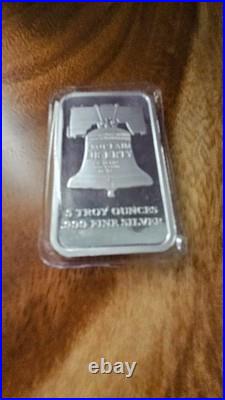 5 Troy Ounces. 999 Fine Silver, SD Bullion Bar, FAST FREE SHIPPING