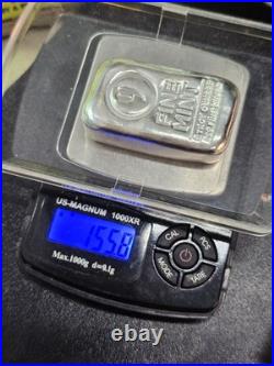 5 Troy Ounces oz Cast-Poured. 999 Silver Bar Fine Mint