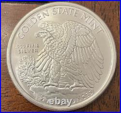 5 Troy Oz. 999 Fine Silver Walking Liberty Bu