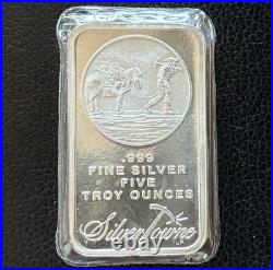 5 Troy Oz Silver Towne. 999 Fine Silver Prospector Bar