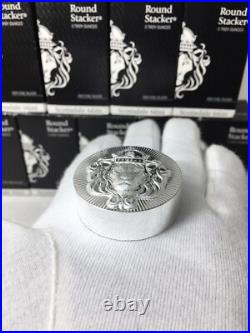 5 X 5oz. Scottsdale Mint. 999 Fine Silver Stacker Rounds (Original Packaging)
