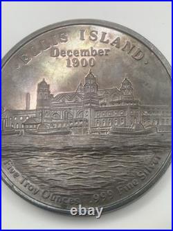 5 oz. 999 Fine Silver Round 1986 Liberty Ellis Island Centennial Bullion