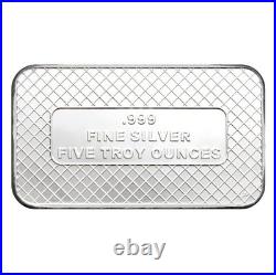 5-oz American Flag. 999 Fine Silver Bar Sealed