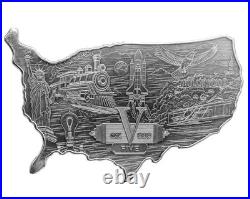5 oz Elemetal USA 250th Anniversary. 999 Fine Silver Bar Sealed! BOX5