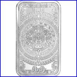 5 oz Golden State Mint Silver Bar Aztec Calendar. 999 Fine