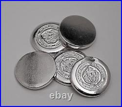 5 oz Scottsdale Silver Button. 999 Fine Silver Bullion #A264