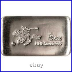 5 oz SilverTowne Pony Express Silver Bar. 999 Fine (New) Free Fast Shipping