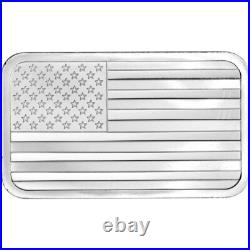 5 oz SilverTowne Silver Bar Flag Design 999 Fine