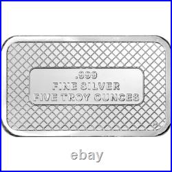 5 oz SilverTowne Silver Bar Flag Design 999 Fine