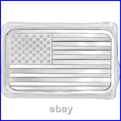 5 oz SilverTowne Silver Bar Flag Design 999 Fine