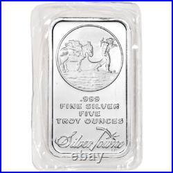 5 oz. SilverTowne Silver Bar Trademark Prospector Design 999 Fine