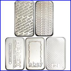 5 oz Silver Bar Random Brand Secondary Market. 999 Fine TEN 10 Bars