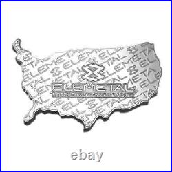 5 oz Silver Bar USA Flag Design Elemetal. 999 Fine Silver Bar Sealed