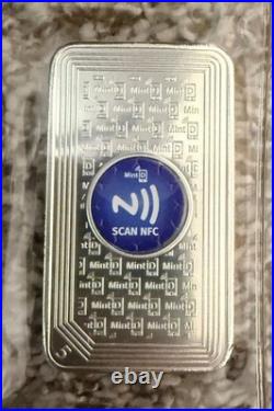 5 oz Silver Buffalo Mint ID Scanning NFC Tag. 999 Fine Silver Bar