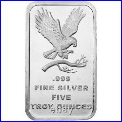 5 oz silver bar Silvertowne Eagle. 999 fine sealed