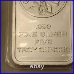 5oz. 999 Fine Silver Bullion Bar Buffalo Indian Head Liberty Design