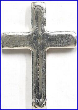 5oz YPS Cross. 999 Fine Silver bullion Yeager Poured Silver