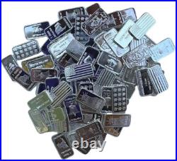 60x PURE. 999 Fine Silver Bars Bullion Estate Lot Amazing Designs