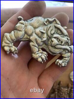 68-72g Hand poured Bulldog Guaranteed 999 fine Silver Hand pour Bullion VL pours