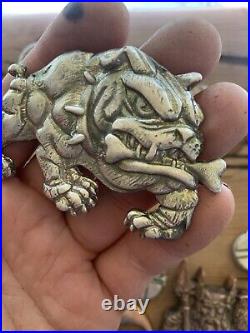 68-72g Hand poured Bulldog Guaranteed 999 fine Silver Hand pour Bullion VL pours