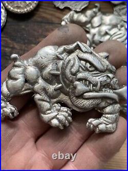 68-72g Hand poured Bulldog Guaranteed 999 fine Silver Hand pour Bullion VL pours