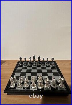 6.623 Oz Hand Poured 99.9% Fine Silver CHESS SET with Blackened Silver