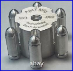 6 oz. 999 Fine Silver Bullet Revolver Cylinder Set