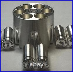 6 oz. 999 Fine Silver Bullet Revolver Cylinder Set