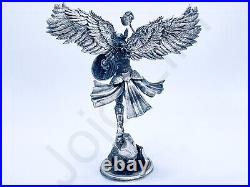 8.2 oz Hand Poured. 999 Fine Silver Bar Statue Valkyrie Mythology Cast Bullion