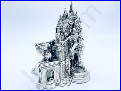 8.2oz Hand Poured Silver Statue Batman On Throne 999 Fine 3D Ingot Art Bullion
