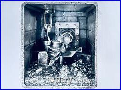8.3 oz Hand Poured Silver Bar 999 Fine Scrooge's Vault Cast Art Bullion Statue