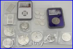 8 Ounces. 999 Pure Silver Lot Random Read Description
