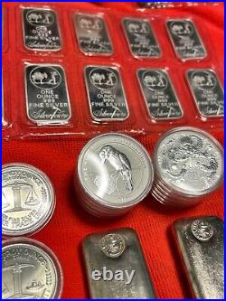 90oz. 999 Fine Silver Bullion AMAZING COLLECTION Perth Mint 10oz, 1oz Bars