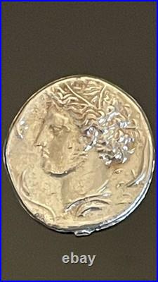 95%+ Fine Silver Art 1-1/4 Round Ancient Greek Syracuse Chariot Tribute 29.1g