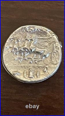 95%+ Fine Silver Art 1-1/4 Round Ancient Greek Syracuse Chariot Tribute 29.1g