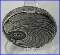 999 Fine Silver 100 Gram Boneyard Bullion Wild Pig Hand Poured 2024 Eagle
