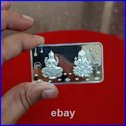 999 Fine Silver Bullion Bar 50 Gram Laxmi Ganesh Yantra BIS Hallmarked