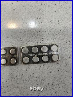 999 Fine Silver Bullion Bars Mixed Lot 2-1 oz, 1/2 oz, 1/4 oz Total 2 3/4 oz