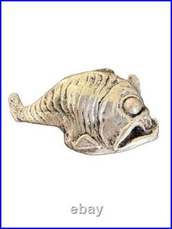 999 Fine Silver Deep Sea Fish Statue 3.40 Troy Oz 3D Silver Art Bullion