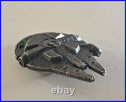 999 Fine Silver Millennium Falcon 105 grams Hand Pour Silver Bullion Star Wars