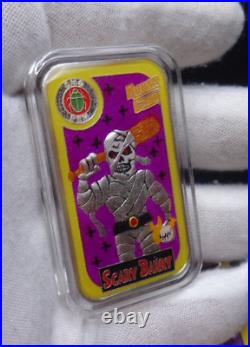 999 Fine Silver Scary Barry RC Baseball Proof Enamel Antiqued CMG Mint PEM Bars