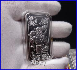 999 Fine Silver Scary Barry RC Baseball Proof Enamel Antiqued CMG Mint PEM Bars