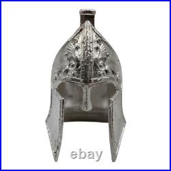 999 Fine Silver Spartan Helmet 228.5g (7.35 oz) Bullion Statue Warrior Art