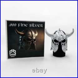 999 Fine Silver Viking Helmet 3D 999 Fine Silver Viking Helmet 3D