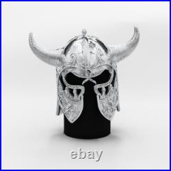 999 Fine Silver Viking Helmet 3D 999 Fine Silver Viking Helmet 3D