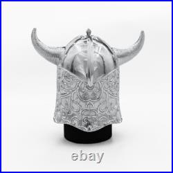 999 Fine Silver Viking Helmet 3D 999 Fine Silver Viking Helmet 3D