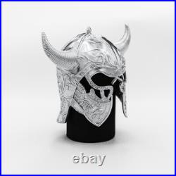 999 Fine Silver Viking Helmet 3D 999 Fine Silver Viking Helmet 3D