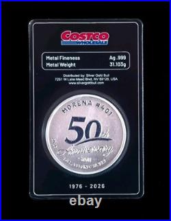 AA 2026 SMI Morena #401 COSTCO 1 oz. 999 Fine Silver Proof Round 50th Anniv